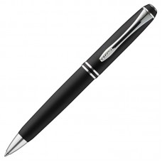 Ручка подарочная шариковая  Luxor Trident в футляре, синяя, корпус черный/хром