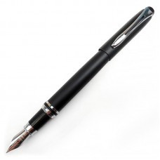 Ручка подарочная перьевая Luxor Trident в футляре, корпус чёрный/хром