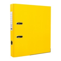 Папка-регистратор ПВХ ЭКО, с металлическим уголком, А4, 75мм, жёлтая