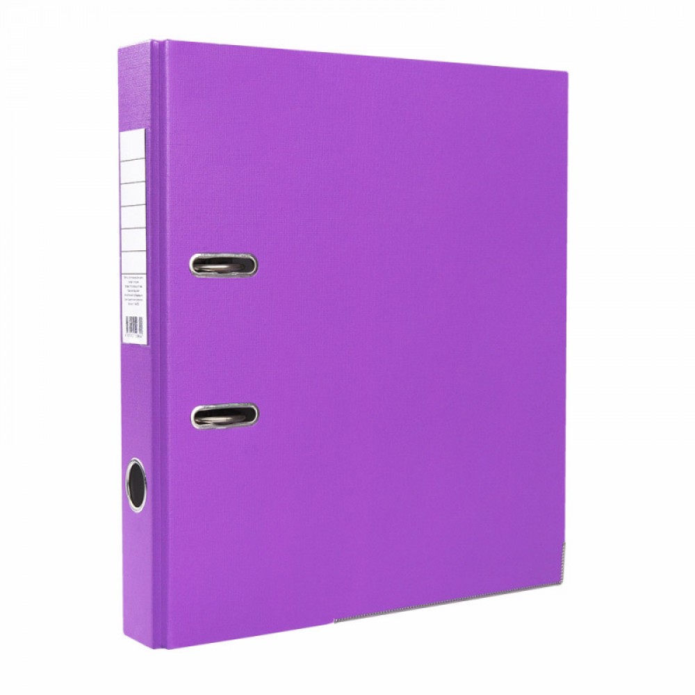 Папка-регистратор ПВХ ЭКО, с металлическим уголком, А4, 50мм, фиолетовая