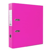 Папка-регистратор ПВХ ЭКО, с металлическим уголком, А4, 75мм, светло-розовая