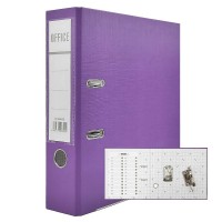 Папка-регистратор Moya разобранная, с металлическим уголком, A4, 75мм, толщ.2,5мм, фиолетовая