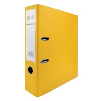 Папка-регистратор Moya, с металлическим уголком, A4, 75мм, жёлтая