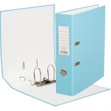 Папка-регистратор ПВХ, ЭКО, с металлическим уголком, А4, 75мм, светло-голубой