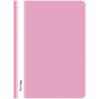 Папка-скоросшиватель пластик. с прозрачным верхом Berlingo, А4, 180мкм, розовая