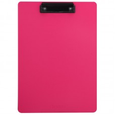 Папка-планшет с зажимом, без крышки Deli, A4, полипропилен, розовый