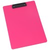 Папка-планшет с зажимом, без крышки Deli, A4, розовый
