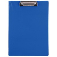 Папка-планшет с зажимом, без крышки Deli, A4, синяя