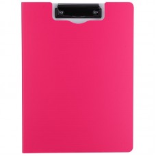 Папка-планшет с зажимом и крышкой Deli, A4, полипропилен, розовый