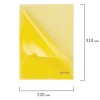 Папка-уголок жёсткая BRAUBERG, А4, 150мкм, жёлтая