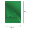 Папка-уголок жёсткая BRAUBERG, А4, 150мкм, непрозрачная, зелёная