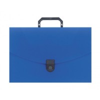 Папка-портфель Attache, пластиковая, A4, 40мм, 1 отделение, 600мкм, синяя