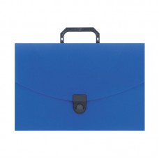 Папка-портфель Attache, пластиковая, A4, 30мм, 1 отделение, 600мкм, синяя