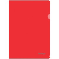 Папка-уголок пластиковая Berlingo, А4, 180мкм, прозрачная красная