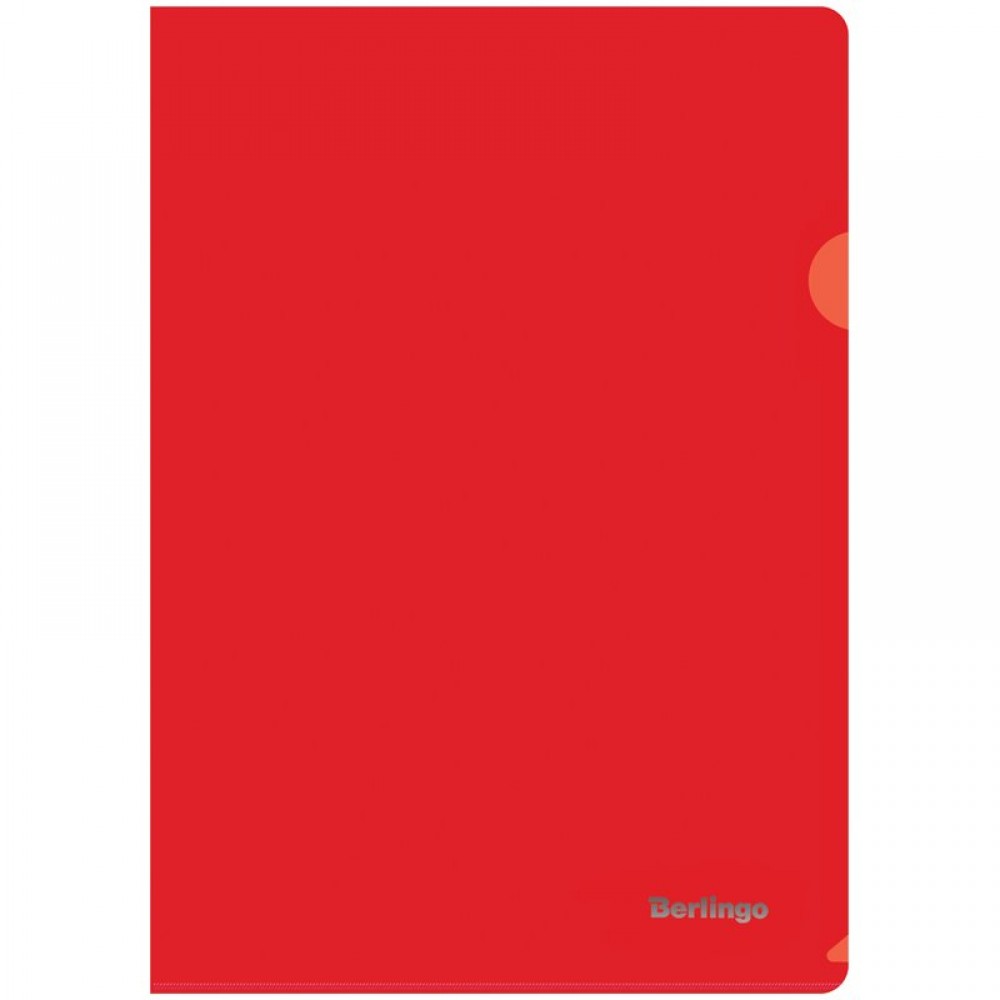 Папка-уголок пластиковая Berlingo, А4, 180мкм, красная