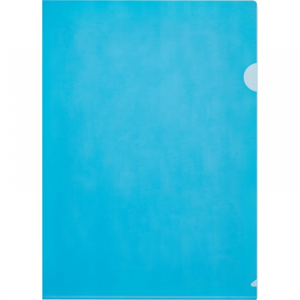 Папка-уголок пластиковая Attache Economy, A4, 100мкм, синяя
