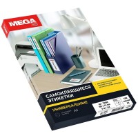 Этикетки самоклеящиеся ProMEGA label (Комус), 100л, 8шт, 105*74мм, белые