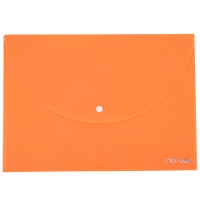 Папка-конверт на кнопке Deli, A4, 180мкм, оранжевая