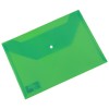 Папка-конверт на кнопке Deli, А4, 120мкм, зелёная