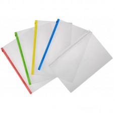 Папка-конверт на молнии Аttache, A4, 160мкм, прозрачная