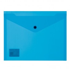 Папка-конверт на кнопке Attache, А5, 180мкм, синяя