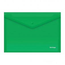 Папка-конверт на кнопке Berlingo, А4, 180мкм, зелёная