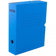 Короб архивный с клапаном OfficeSpace, микрогофрокартон, 75мм, синий