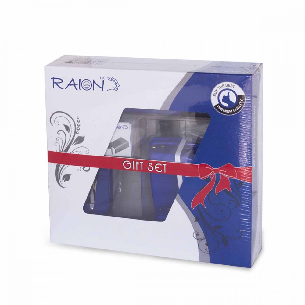 Набор RAION SS-2410-HO (степлер, скоба, антистеплер), синий