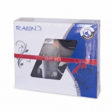 Набор RAION SS-2412-HO (дырокол, степлер, скоба, диспенсер), чёрный