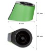 Скрепочница магнитная Attache Selection, пластик, с 50 скрепками, чёрная/зелёная