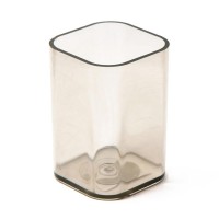 Подставка-стакан пластиковый «Карандашница», квадратный, дымчатый