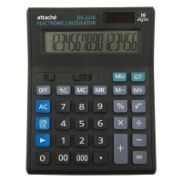 Калькулятор настольный Attache Economy, 16-разрядный, чёрный