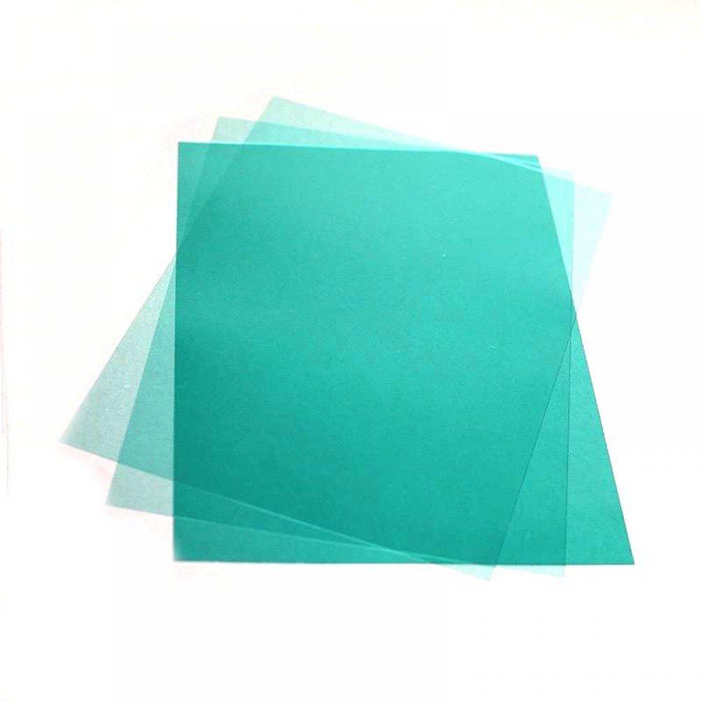 Обложка для переплета, А4, 180мкм, прозрачная зелёная, ПВХ, 100л