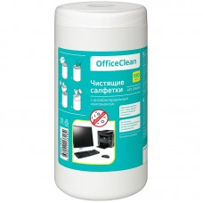 Салфетки чистящие влажные OfficeClean, антибактериальные, 100шт