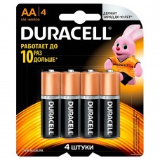 Батарейка Duracell LR6/MN1500 4ВР, 1,5V, 4шт/уп