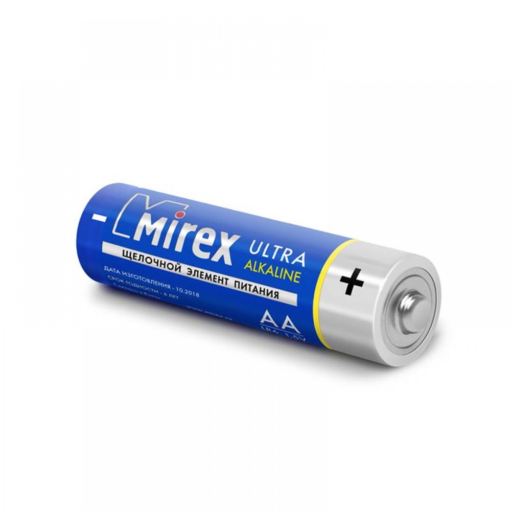 Батарея щелочная Mirex LR6/AA, 1,5V, 10шт/уп, цена за 1шт