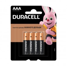 Батарейка Duracell Basic, AAA, LR03/MN2400 алкалиновая 1,5V, 4шт/уп, цена за 1шт