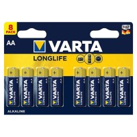 Батарейка VARTA LONGLIFE LR6 AA, 1,5V, 8шт/уп