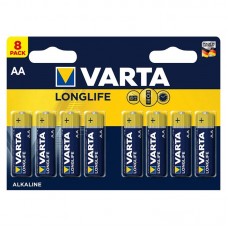 Батарейка VARTA LONGLIFE LR6 AA, 1,5V, 8шт/уп