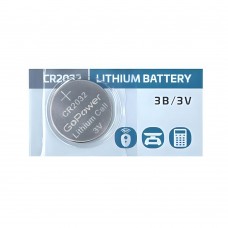 Батарейка литиевая GoPower CR2032 LITHIUM BL5, 3V, 4шт/уп, цена за 1шт