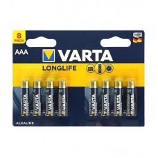 Батарейка VARTA LONGLIFE LR03 AAA B8, 1,5V, 8шт/уп