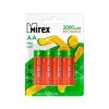 Аккумулятор Mirex AA Ni-MH, 1,2V, 2000mAh, 4шт/уп, цена за 1шт