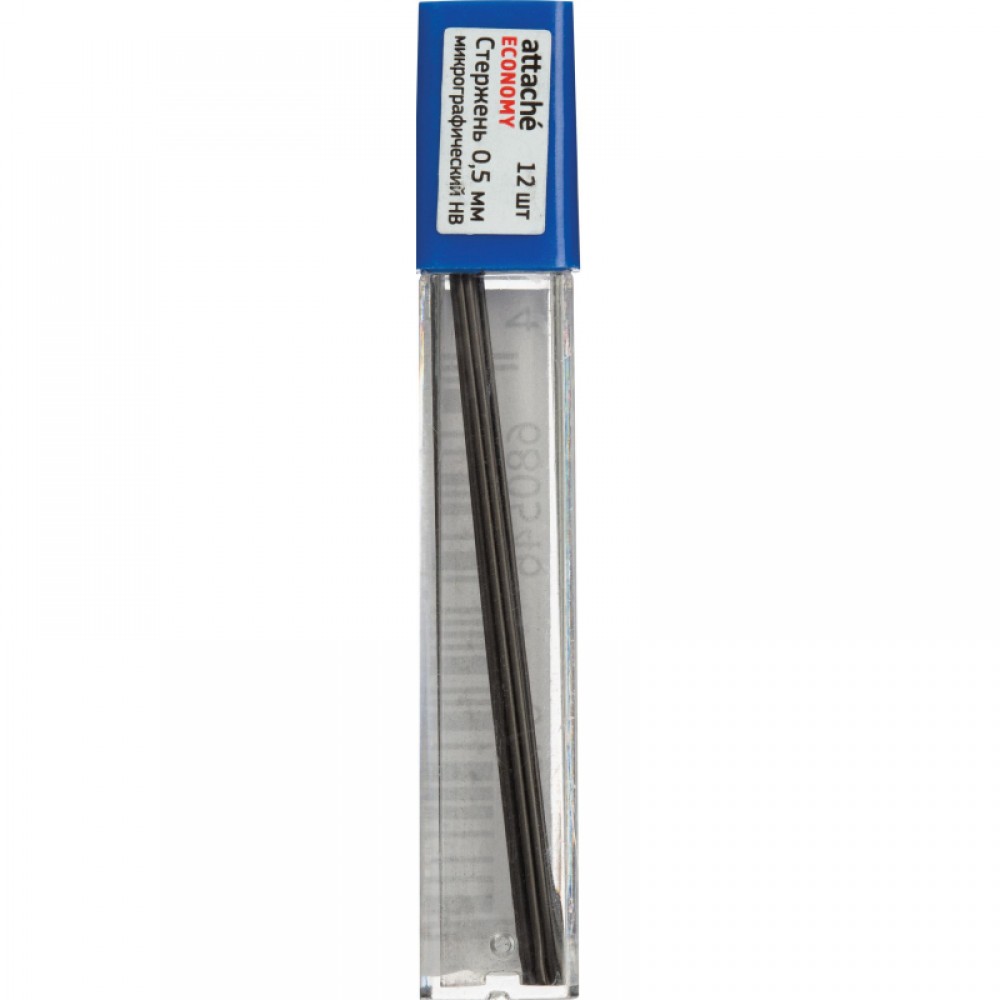 Грифель для механического карандаша Attache Economy, HB, 0,5мм, 12шт/уп