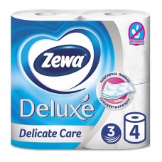 Бумага туалетная трёхслойная Zewa Deluxе белая, 4рул, 18м