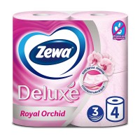 Бумага туалетная трёхслойная с тиснением Zewa Deluxе с ароматом орхидеи, 1х4рул, 18м