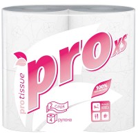 Бумага туалетная двухслойная Protissue Premium, 4рул, 18м