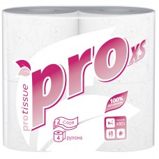 Бумага туалетная двухслойная с тиснением Protissue Premium, 1х4рул, 18м, упак.
