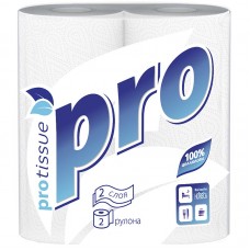 Полотенца бумажные рулонные двухслойные PROtissue Premium, 2рул, 15м