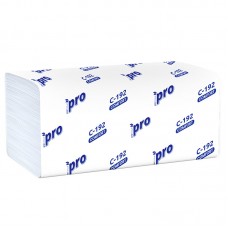 Полотенца бумажные однослойные V-сложения PROtissue Comfort, 21*22см, 250л