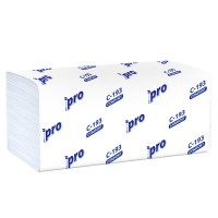 Полотенца бумажные однослойные V-сложения PROtissue Comfort, 21*22см, плотн. 33г/м2, 250л